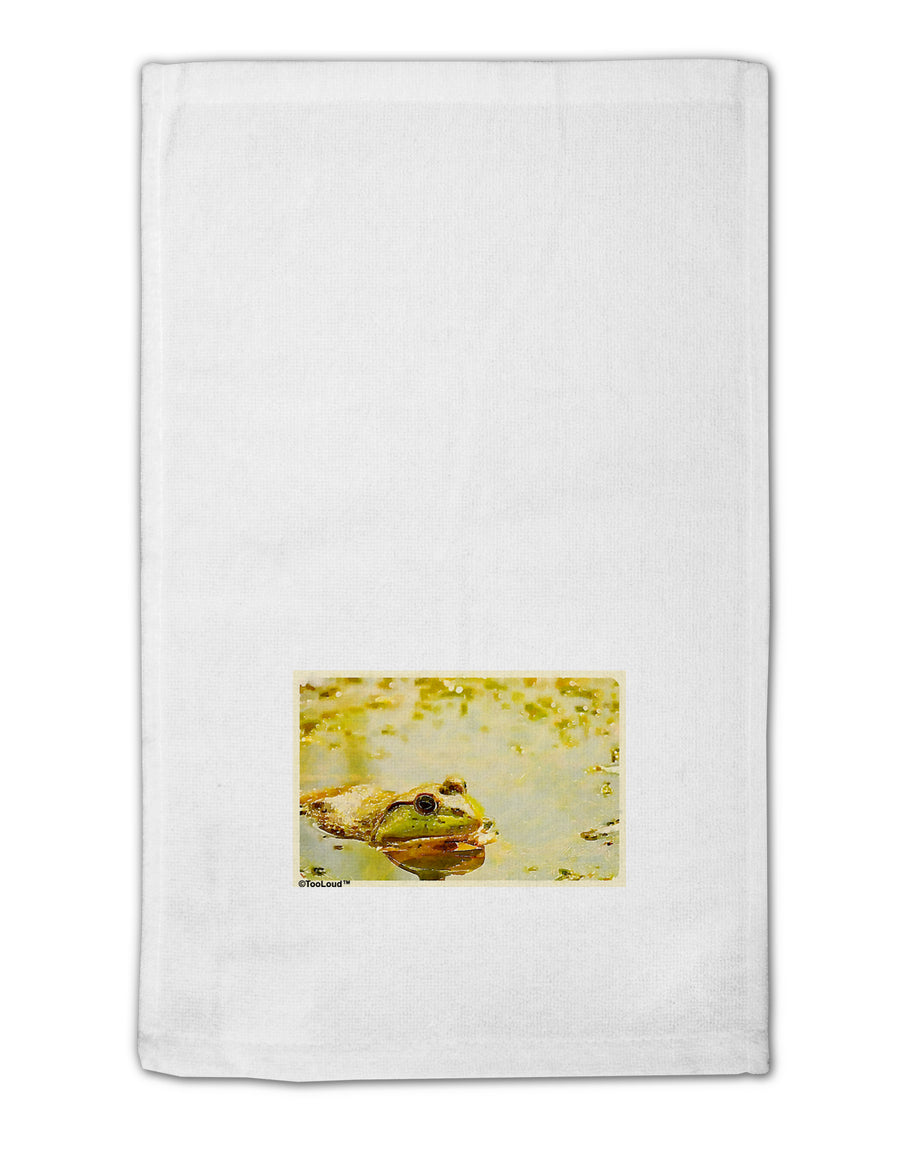 Bullfrog In Watercolor 11&#x22;x18&#x22; Dish Fingertip Towel by TooLoud-Fingertip Towel-TooLoud-White-Davson Sales