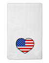 American Flag Heart Design 11&#x22;x18&#x22; Dish Fingertip Towel by TooLoud-Fingertip Towel-TooLoud-White-Davson Sales