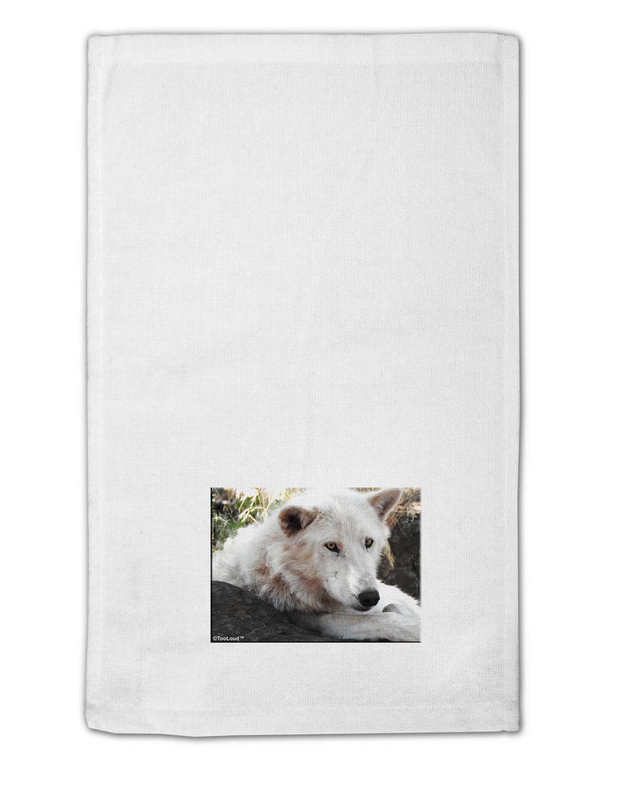 Laying White Wolf 11&#x22;x18&#x22; Dish Fingertip Towel-Fingertip Towel-TooLoud-White-Davson Sales