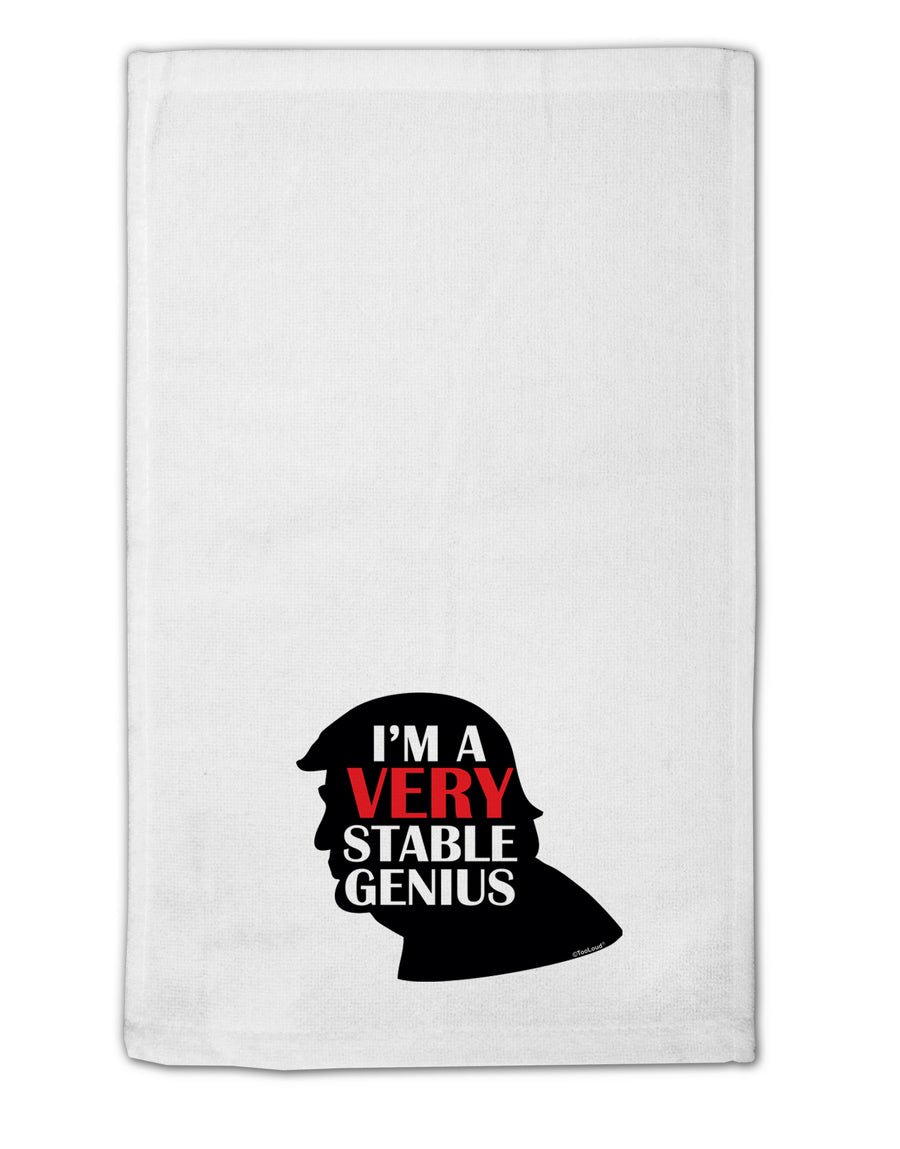 I'm A Very Stable Genius 11&#x22;x18&#x22; Dish Fingertip Towel by TooLoud-Kitchen Towels-TooLoud-White-Davson Sales