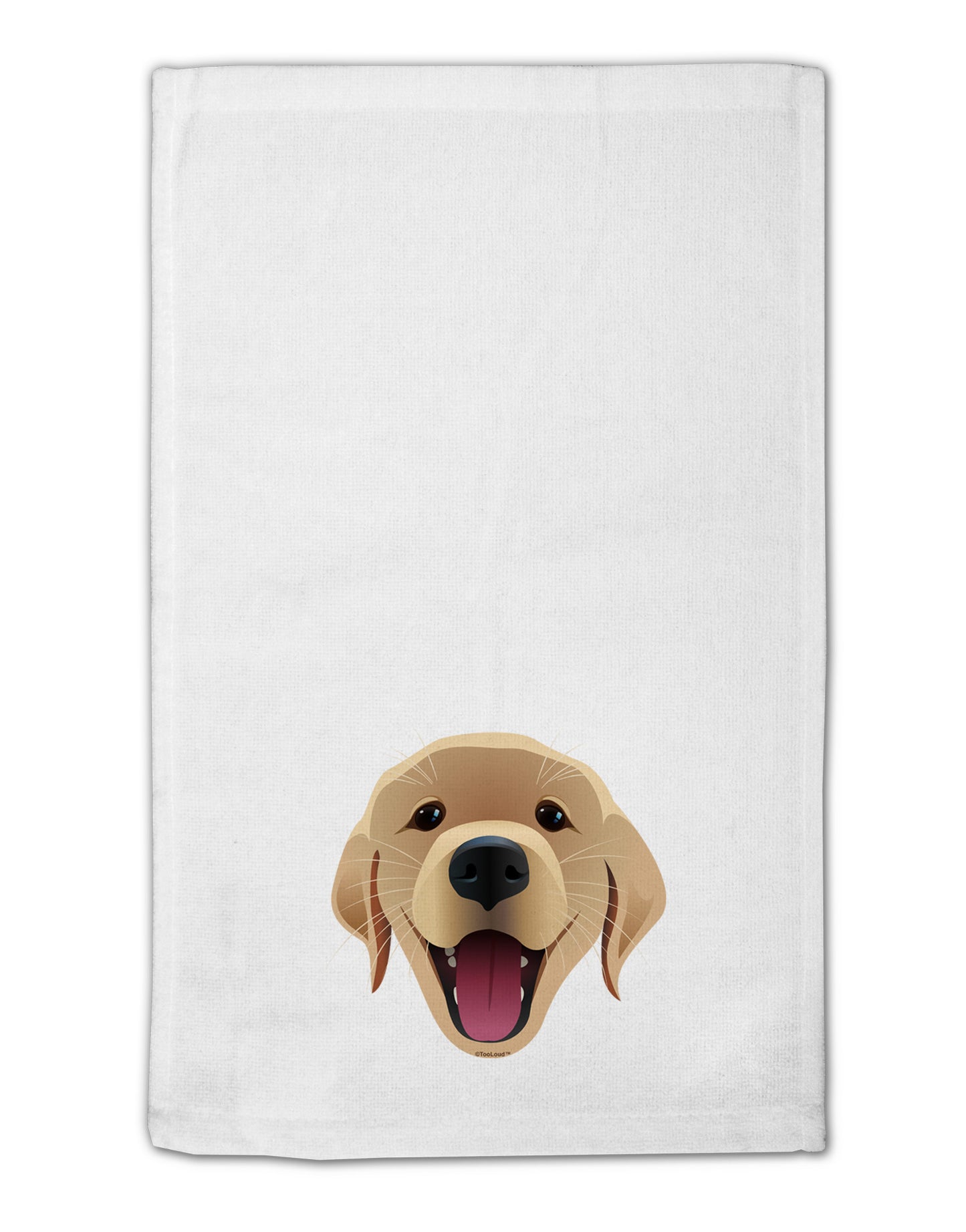 Cute Golden Retriever Puppy Face 11&#x22;x18&#x22; Dish Fingertip Towel-Fingertip Towel-TooLoud-White-Davson Sales