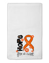 Hope for a Cure - Orange Ribbon Leukemia - Flowers 11&#x22;x18&#x22; Dish Fingertip Towel-Fingertip Towel-TooLoud-White-Davson Sales