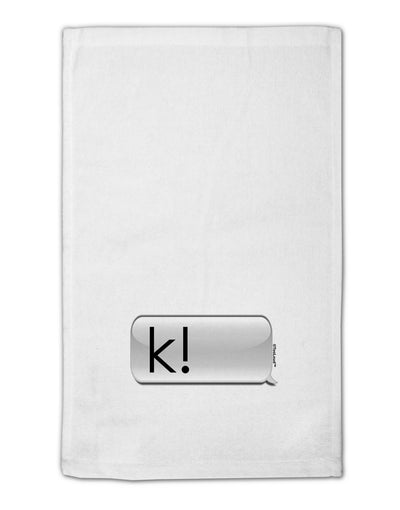 K Text Bubble 11&#x22;x18&#x22; Dish Fingertip Towel-Fingertip Towel-TooLoud-White-Davson Sales