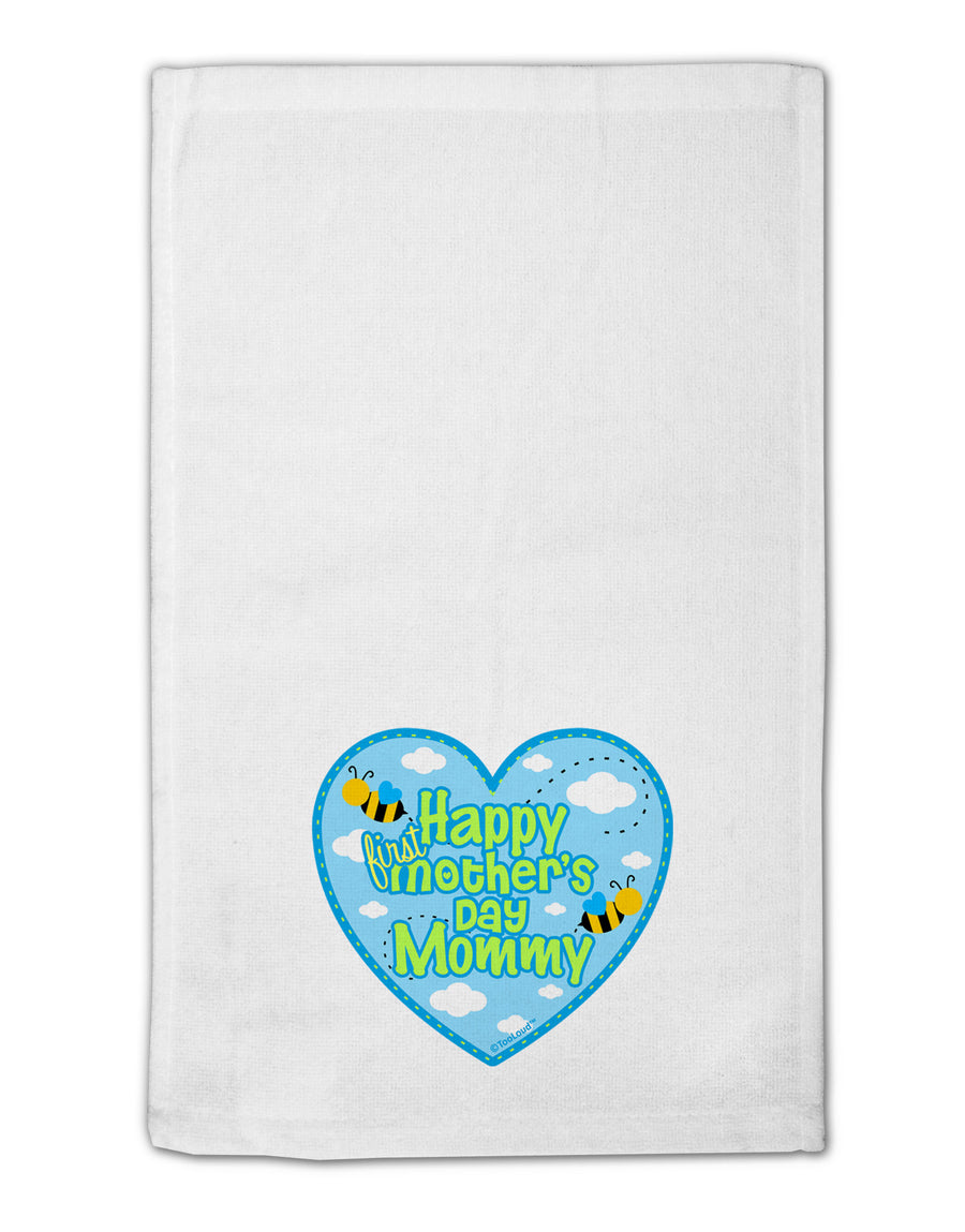 Happy First Mother's Day Mommy - Blue 11&#x22;x18&#x22; Dish Fingertip Towel by TooLoud-Fingertip Towel-TooLoud-White-Davson Sales