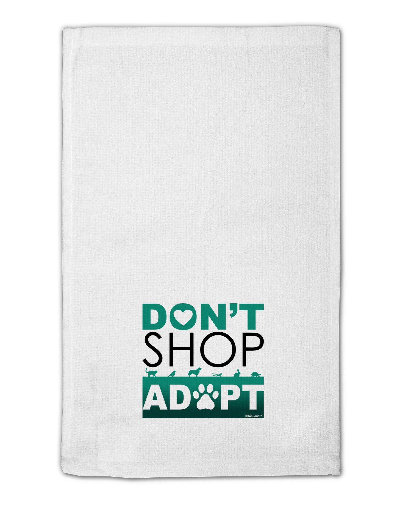 Don't Shop Adopt 11&#x22;x18&#x22; Dish Fingertip Towel-Fingertip Towel-TooLoud-White-Davson Sales