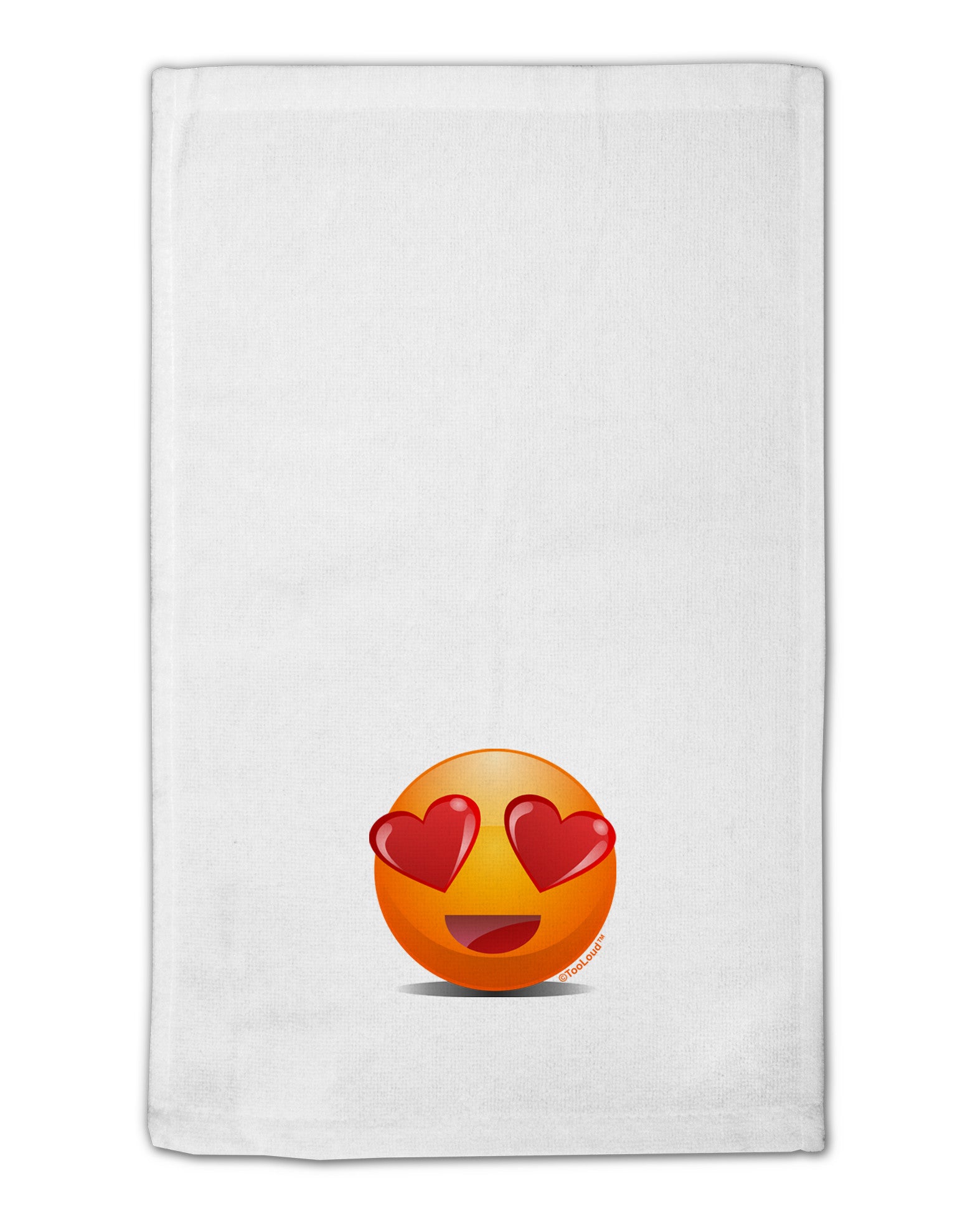 Heart Eye Emoji 11&#x22;x18&#x22; Dish Fingertip Towel-Fingertip Towel-TooLoud-White-Davson Sales