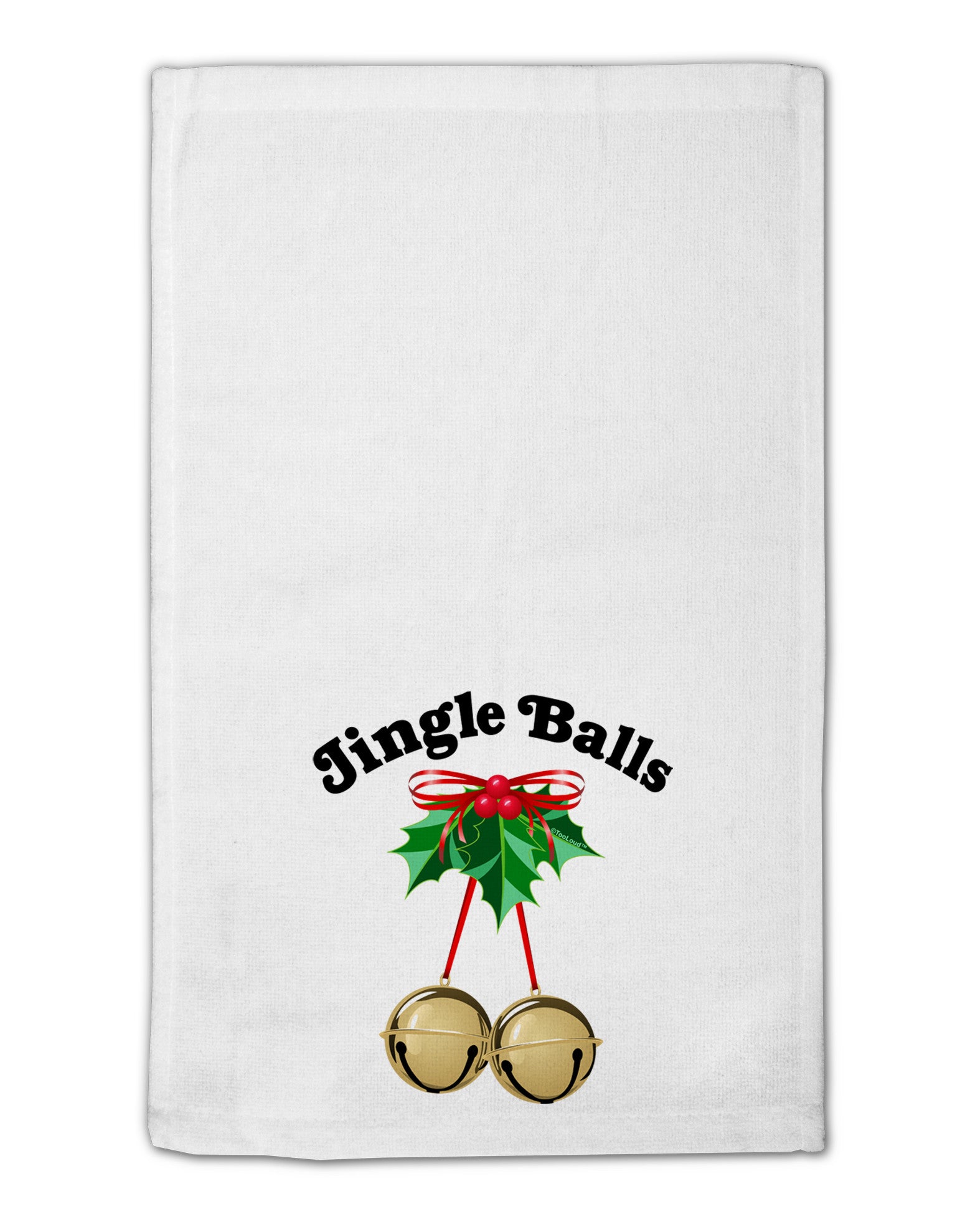 Jingle Balls with Text 11&#x22;x18&#x22; Dish Fingertip Towel-Fingertip Towel-TooLoud-White-Davson Sales