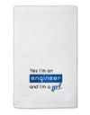 TooLoud Yes I am a Engineer Girl 11&#x22;x18&#x22; Dish Fingertip Towel-Fingertip Towel-TooLoud-White-Davson Sales