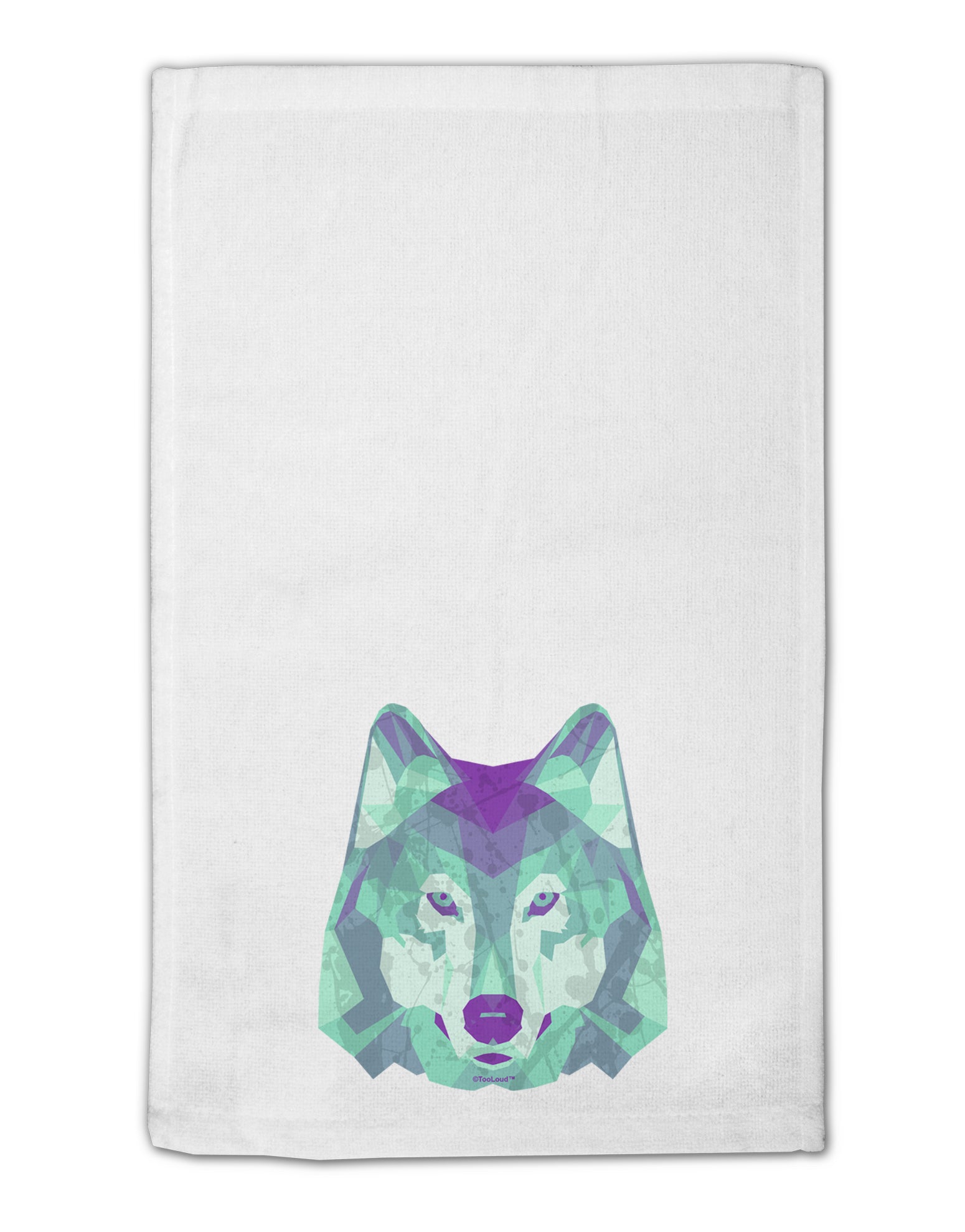 Geometric Wolf Head 11&#x22;x18&#x22; Dish Fingertip Towel by TooLoud-Fingertip Towel-TooLoud-White-Davson Sales