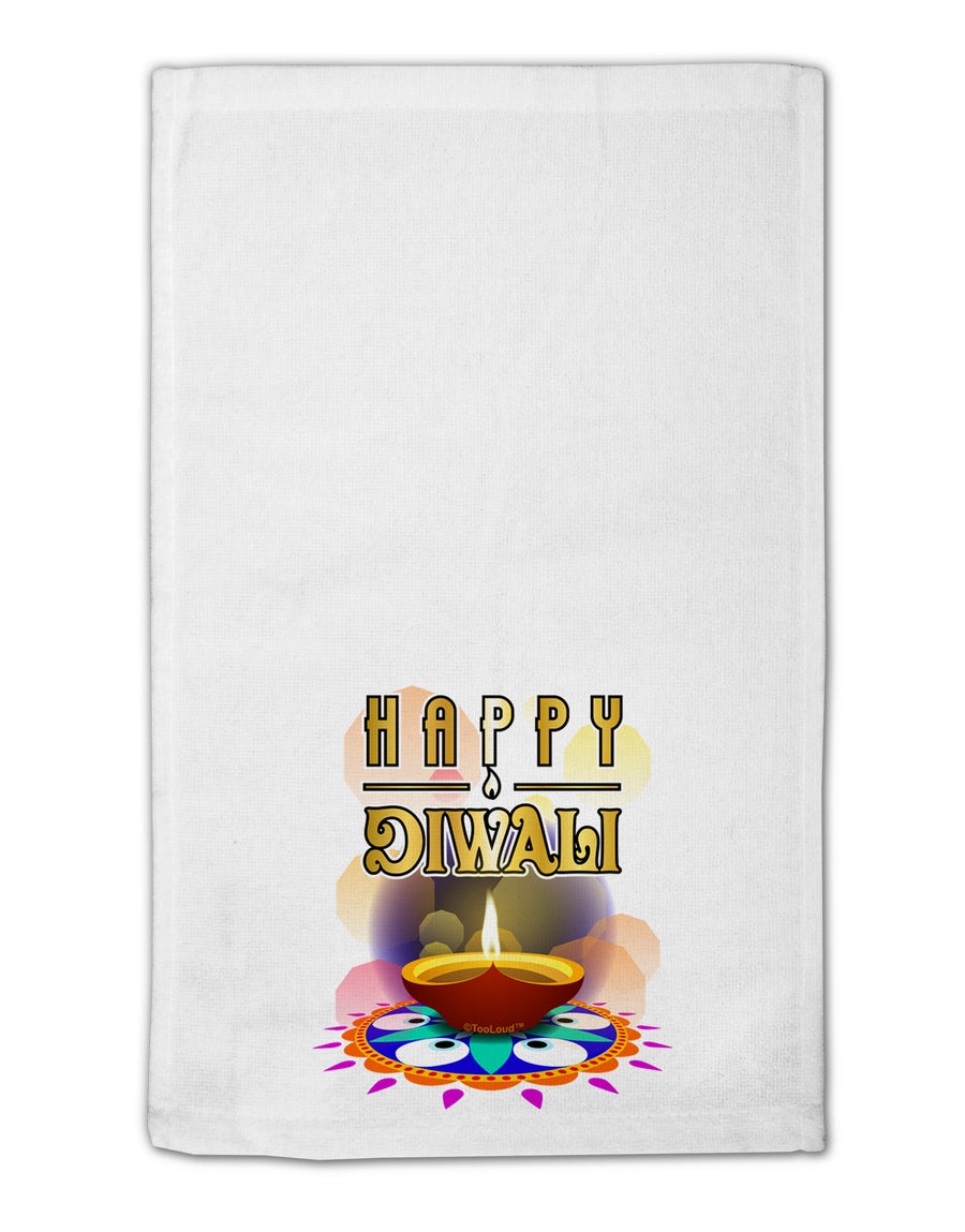 Happy Diwali - Rangoli and Diya 11&#x22;x18&#x22; Dish Fingertip Towel by TooLoud-TooLoud-White-Davson Sales