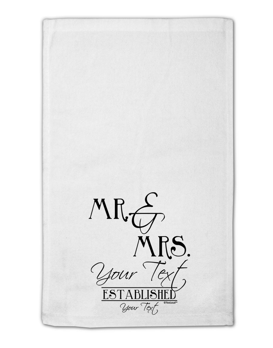 Personalized Mr and Mrs -Name- Established -Date- Design 11&#x22;x18&#x22; Dish Fingertip Towel-Fingertip Towel-TooLoud-White-Davson Sales