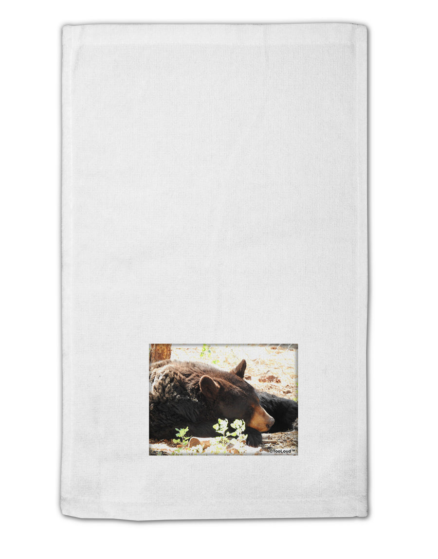 Laying Black Bear 11&#x22;x18&#x22; Dish Fingertip Towel-Fingertip Towel-TooLoud-White-Davson Sales