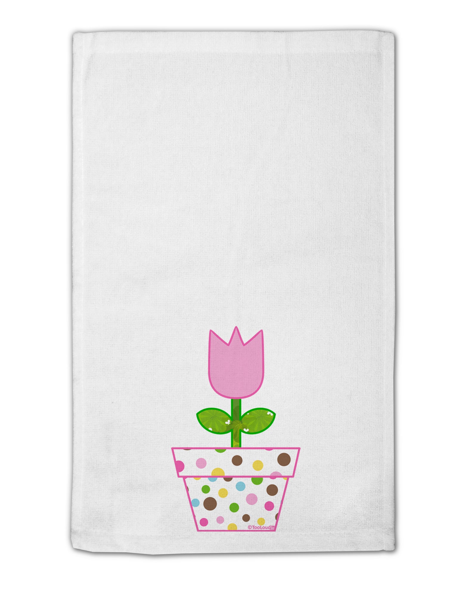 Easter Tulip Design - Pink 11&#x22;x18&#x22; Dish Fingertip Towel by TooLoud-Fingertip Towel-TooLoud-White-Davson Sales