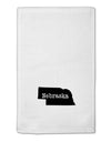 Nebraska - United States Shape 11&#x22;x18&#x22; Dish Fingertip Towel by TooLoud-Fingertip Towel-TooLoud-White-Davson Sales