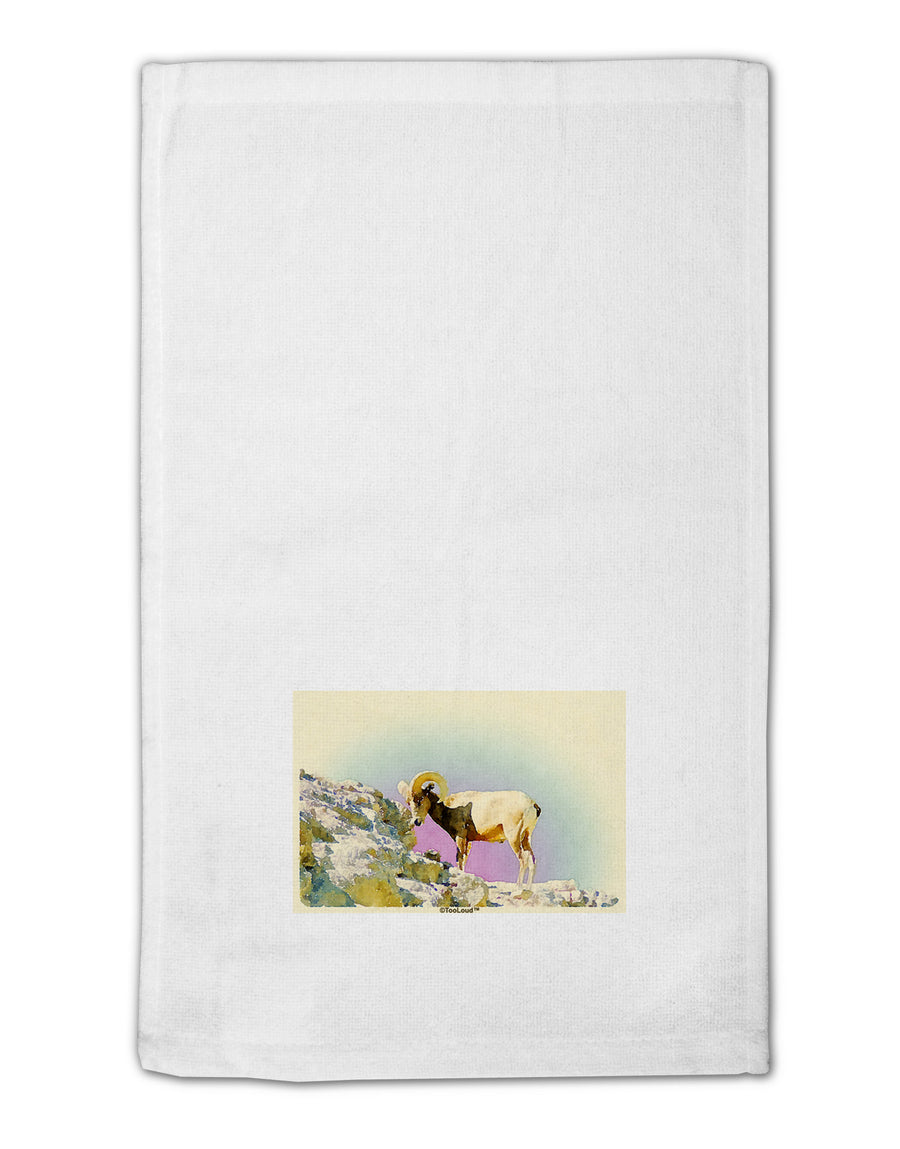 Bighorn Ram Watercolor 11&#x22;x18&#x22; Dish Fingertip Towel-Fingertip Towel-TooLoud-White-Davson Sales