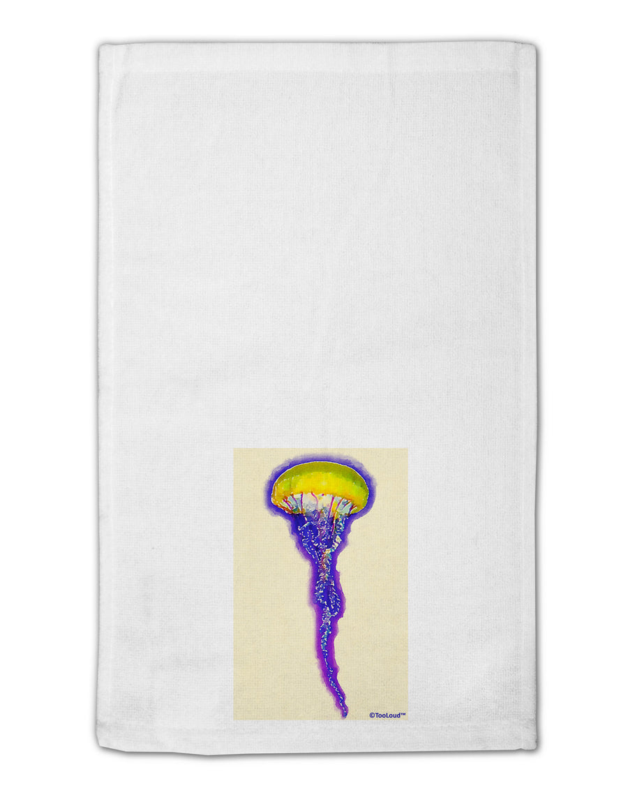 Jellyfish Outlined in Purple Watercolor 11&#x22;x18&#x22; Dish Fingertip Towel-Fingertip Towel-TooLoud-White-Davson Sales