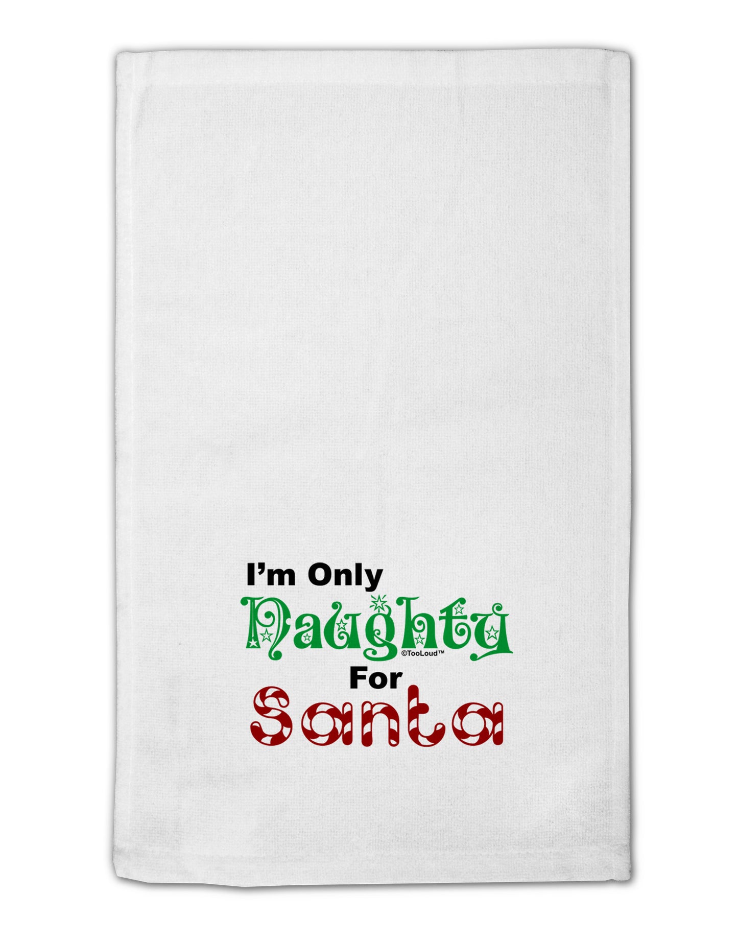 Naughty For Santa 11&#x22;x18&#x22; Dish Fingertip Towel-Fingertip Towel-TooLoud-White-Davson Sales