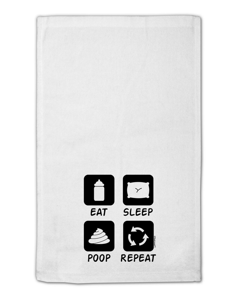 Eat Sleep Poop Repeat 11&#x22;x18&#x22; Dish Fingertip Towel-Fingertip Towel-TooLoud-White-Davson Sales