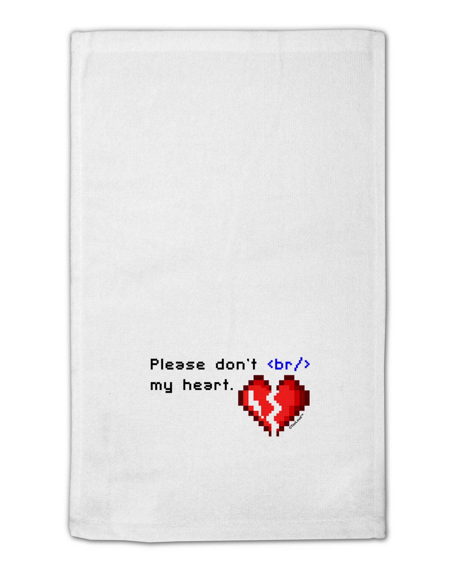 Please Don't Break My Heart Code 11&#x22;x18&#x22; Dish Fingertip Towel-Fingertip Towel-TooLoud-White-Davson Sales