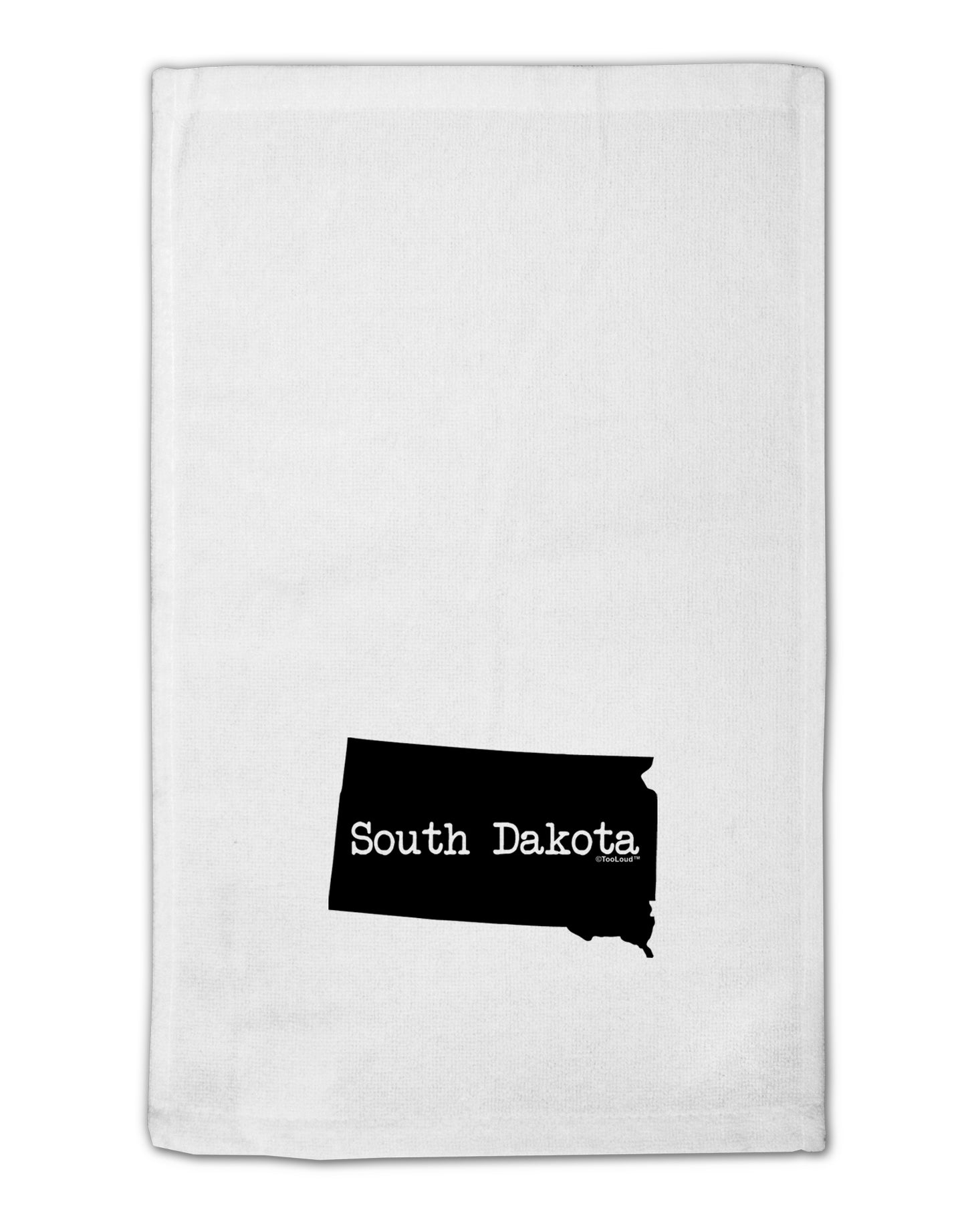 South Dakota - United States Shape 11&#x22;x18&#x22; Dish Fingertip Towel by TooLoud-Fingertip Towel-TooLoud-White-Davson Sales