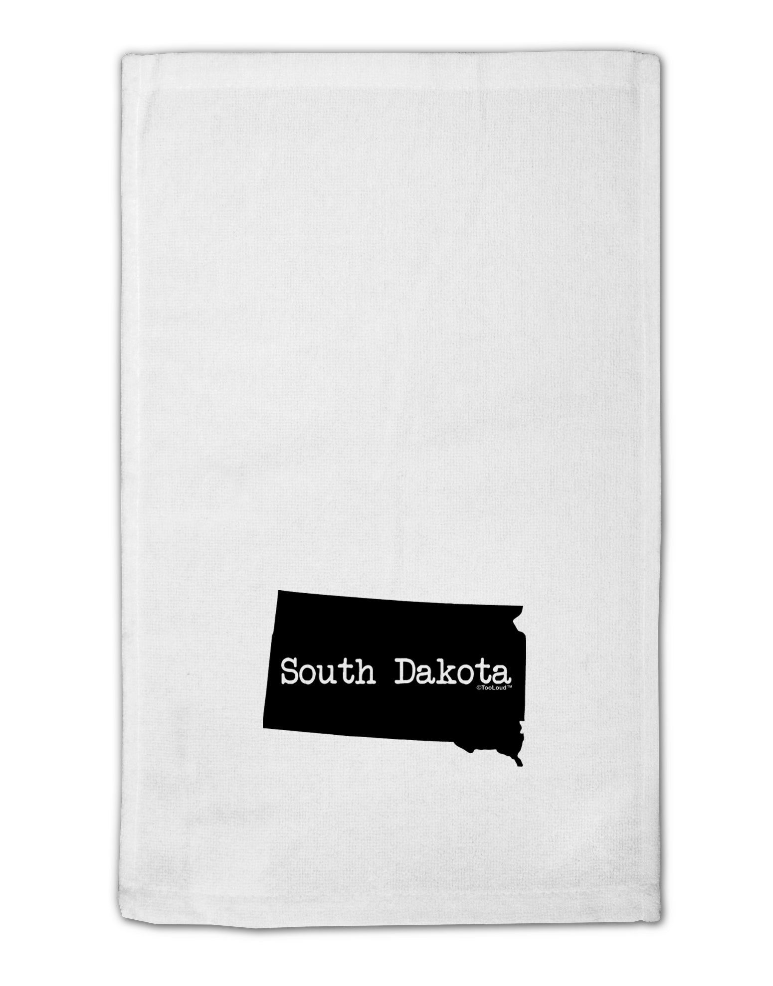 South Dakota - United States Shape 11&#x22;x18&#x22; Dish Fingertip Towel by TooLoud-Fingertip Towel-TooLoud-White-Davson Sales