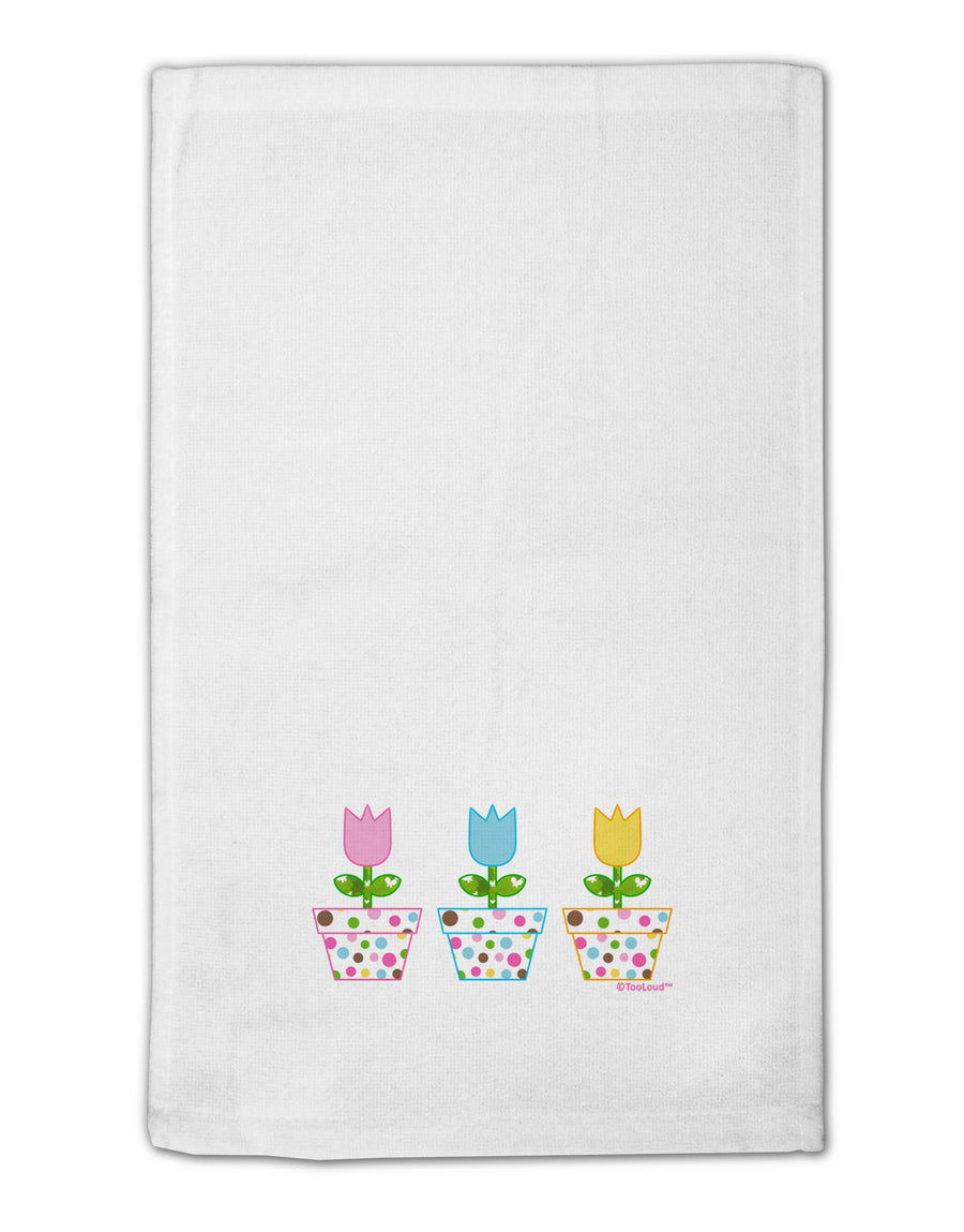 Three Easter Tulips 11&#x22;x18&#x22; Dish Fingertip Towel by TooLoud-Fingertip Towel-TooLoud-White-Davson Sales