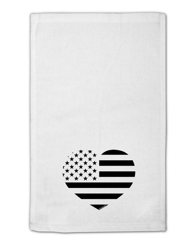 American Flag Heart Design - Stamp Style 11&#x22;x18&#x22; Dish Fingertip Towel by TooLoud-Fingertip Towel-TooLoud-White-Davson Sales