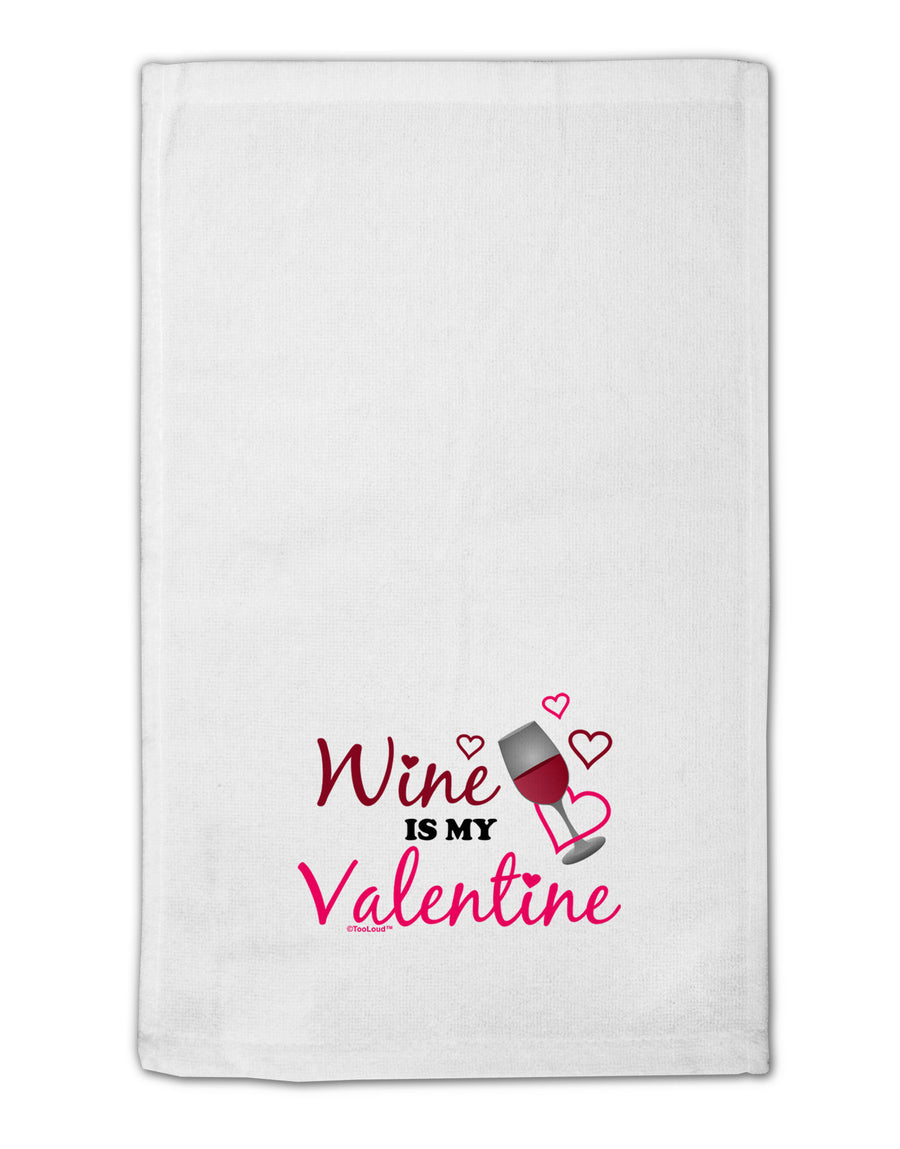 Wine Is My Valentine 11&#x22;x18&#x22; Dish Fingertip Towel-Fingertip Towel-TooLoud-White-Davson Sales