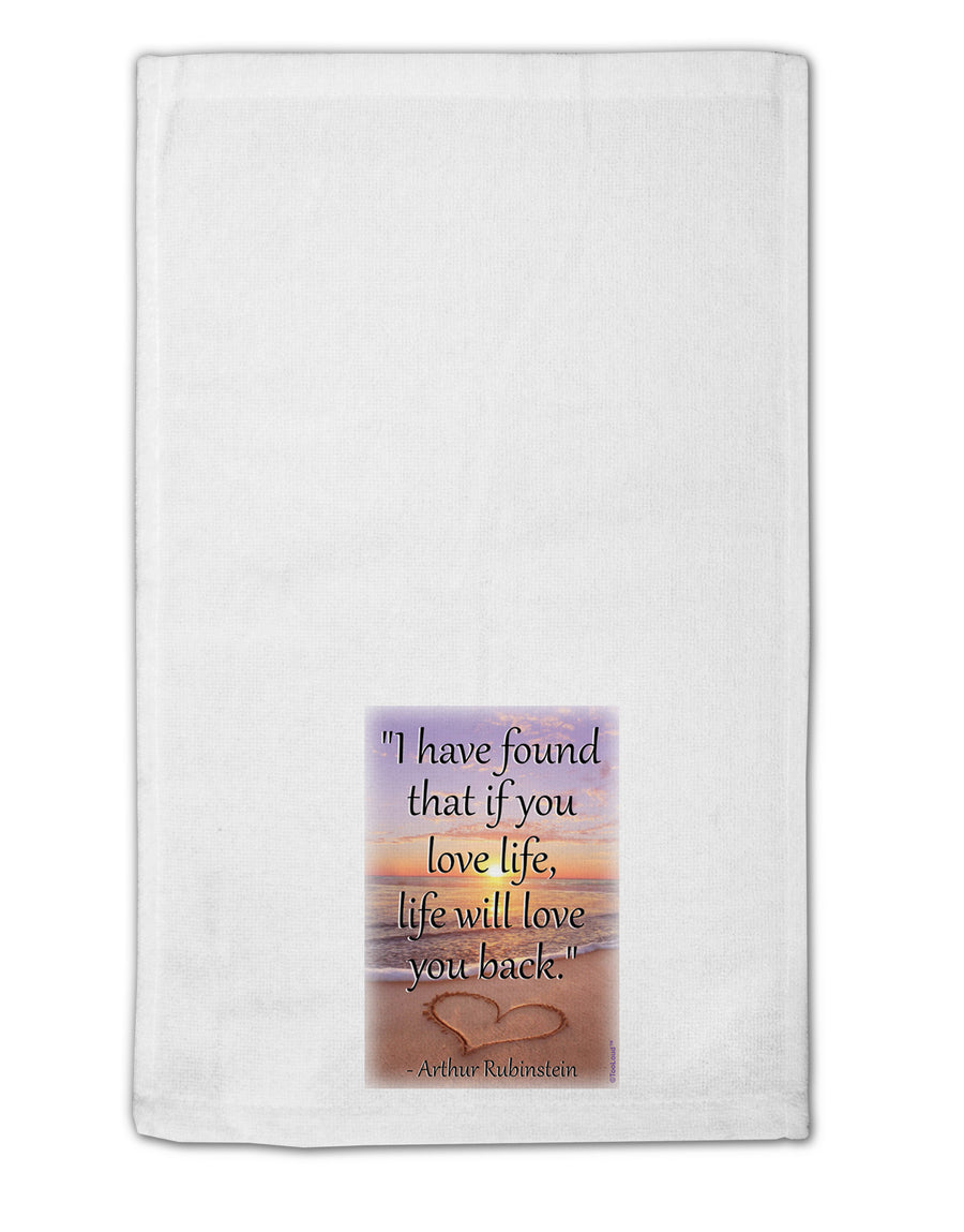 Life Will Love You Back 11&#x22;x18&#x22; Dish Fingertip Towel by TooLoud-Fingertip Towel-TooLoud-White-Davson Sales