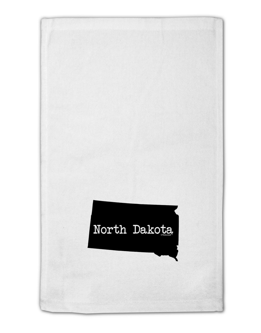 North Dakota - United States Shape 11&#x22;x18&#x22; Dish Fingertip Towel by TooLoud-Fingertip Towel-TooLoud-White-Davson Sales