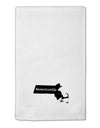 Massachusetts - United States Shape 11&#x22;x18&#x22; Dish Fingertip Towel-Fingertip Towel-TooLoud-White-Davson Sales