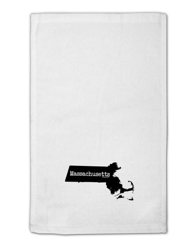 Massachusetts - United States Shape 11&#x22;x18&#x22; Dish Fingertip Towel-Fingertip Towel-TooLoud-White-Davson Sales