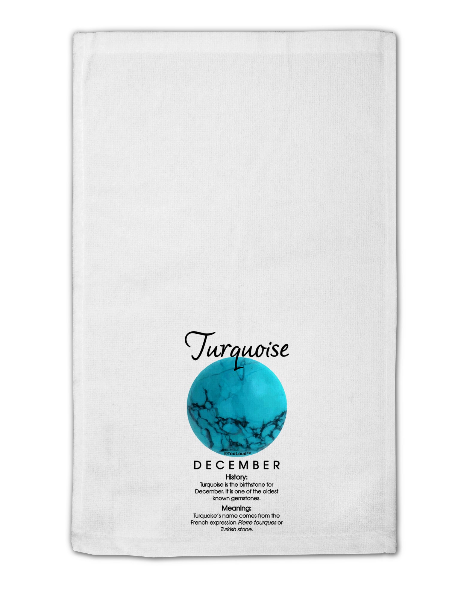 Birthstone Turquoise 11&#x22;x18&#x22; Dish Fingertip Towel by TooLoud-Fingertip Towel-TooLoud-White-Davson Sales
