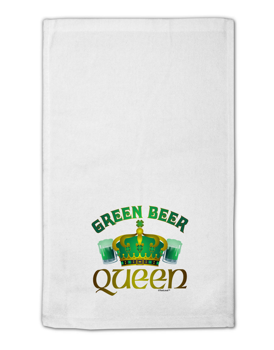 Green Beer Queen 11&#x22;x18&#x22; Dish Fingertip Towel-Fingertip Towel-TooLoud-White-Davson Sales