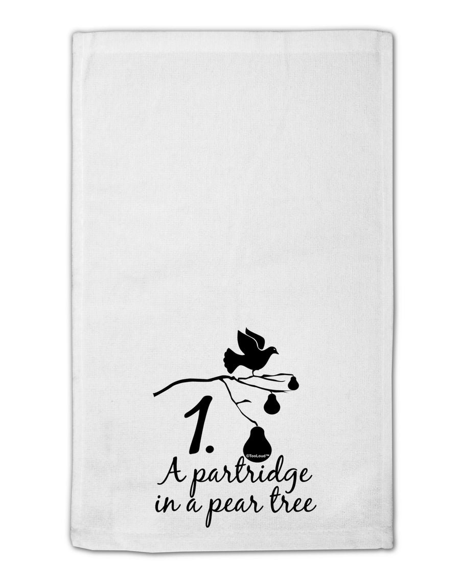 Partridge In A Pear Tree Text 11&#x22;x18&#x22; Dish Fingertip Towel-Fingertip Towel-TooLoud-White-Davson Sales