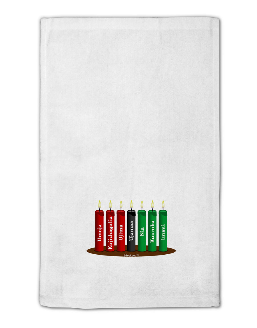 Kwanzaa Candles 7 Principles 11&#x22;x18&#x22; Dish Fingertip Towel-Fingertip Towel-TooLoud-White-Davson Sales