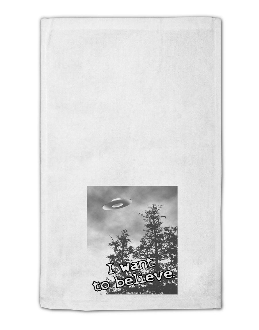 I Want to Believe - UFO 11&#x22;x18&#x22; Dish Fingertip Towel by TooLoud-Fingertip Towel-TooLoud-White-Davson Sales