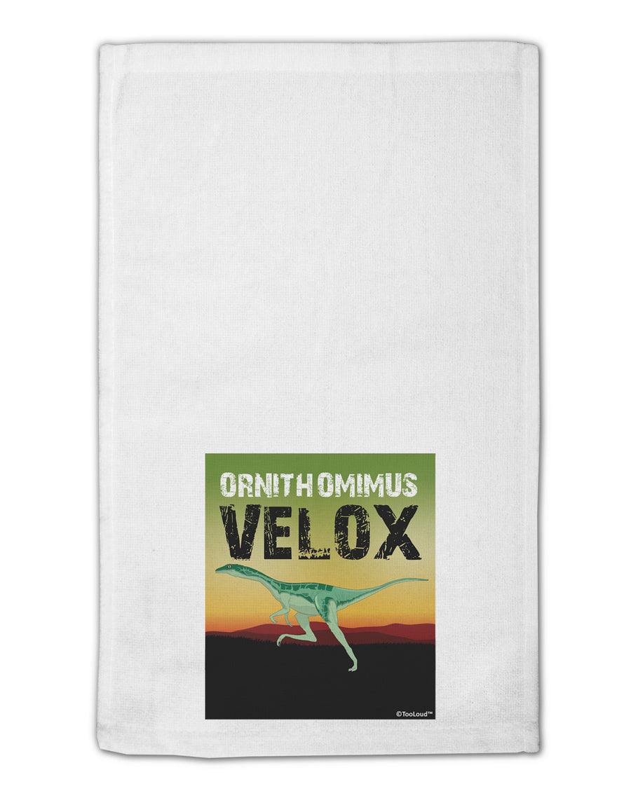 Ornithomimus Velox - With Name 11&#x22;x18&#x22; Dish Fingertip Towel by TooLoud-Fingertip Towel-TooLoud-White-Davson Sales