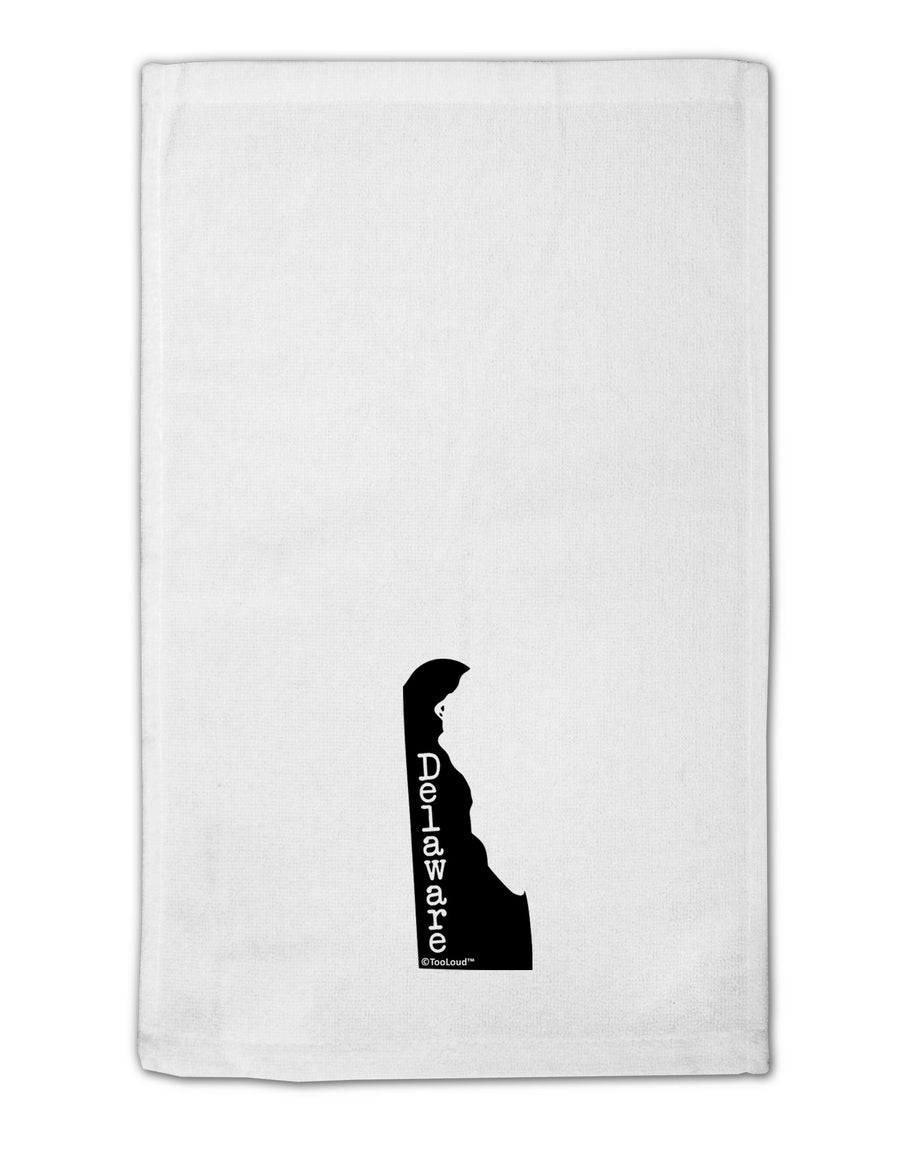 Delaware - United States Shape 11&#x22;x18&#x22; Dish Fingertip Towel-Fingertip Towel-TooLoud-White-Davson Sales