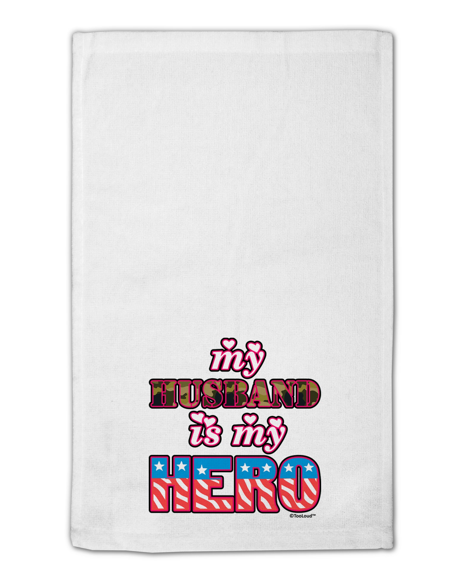 My Husband is My Hero - Armed Forces 11&#x22;x18&#x22; Dish Fingertip Towel by TooLoud-Fingertip Towel-TooLoud-White-Davson Sales