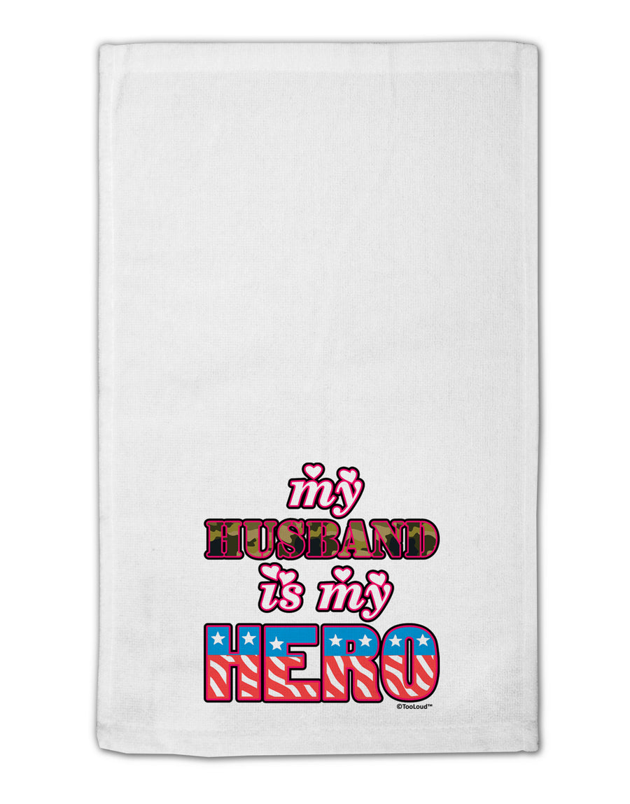 My Husband is My Hero - Armed Forces 11&#x22;x18&#x22; Dish Fingertip Towel by TooLoud-Fingertip Towel-TooLoud-White-Davson Sales