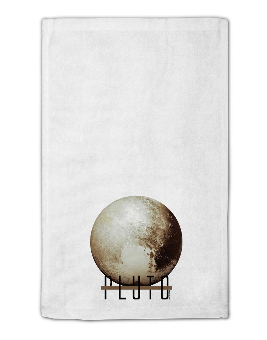 Planet Pluto Text 11&#x22;x18&#x22; Dish Fingertip Towel by TooLoud-Fingertip Towel-TooLoud-White-Davson Sales