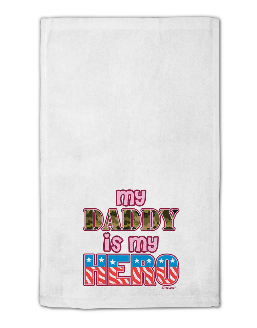 My Daddy is My Hero - Armed Forces - Pink 11&#x22;x18&#x22; Dish Fingertip Towel by TooLoud-Fingertip Towel-TooLoud-White-Davson Sales