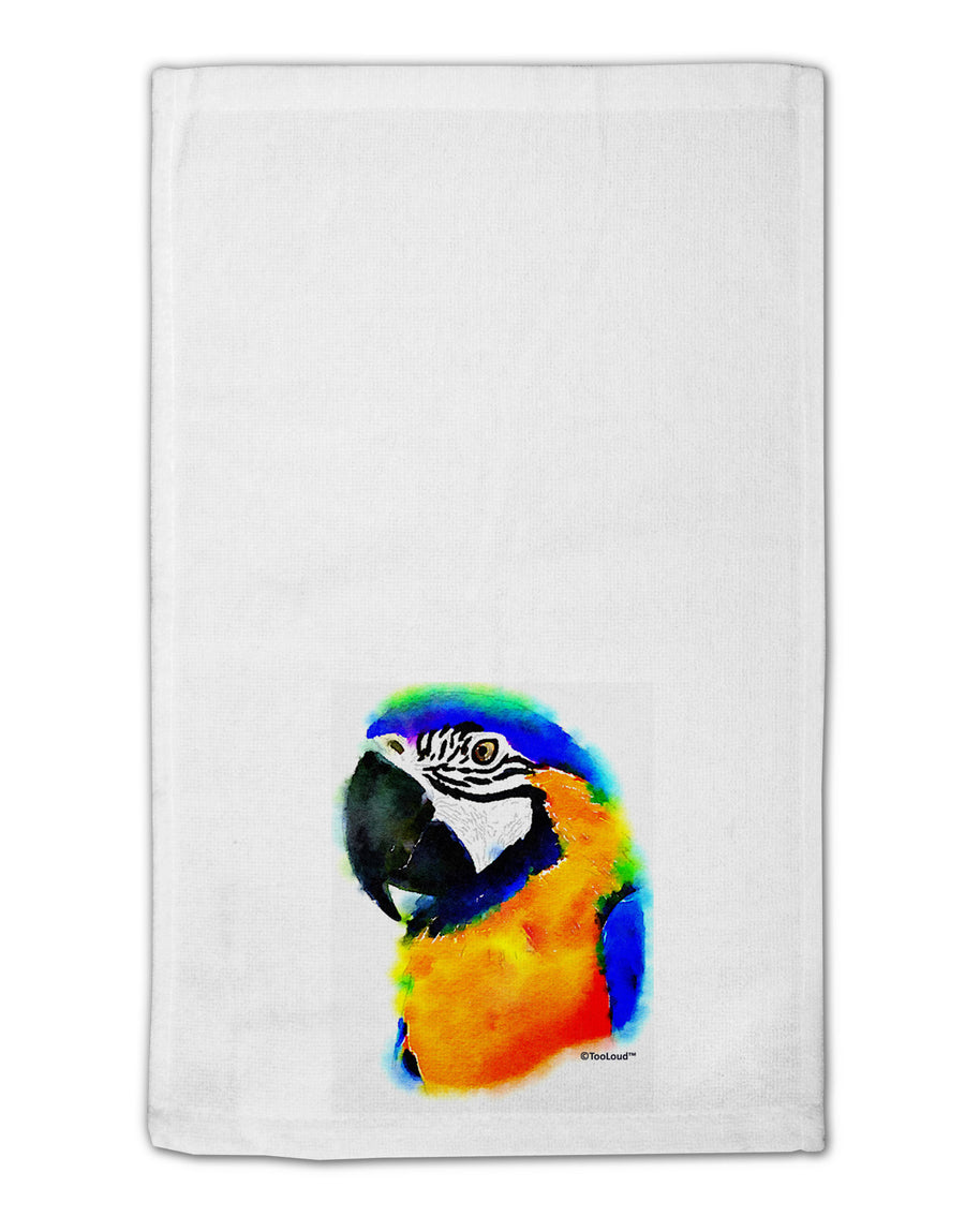 Brightly Colored Parrot Watercolor 11&#x22;x18&#x22; Dish Fingertip Towel-Fingertip Towel-TooLoud-White-Davson Sales