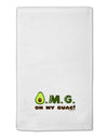 OMG - Oh My Guac - Guacamole Design 11&#x22;x18&#x22; Dish Fingertip Towel by TooLoud-Fingertip Towel-TooLoud-White-Davson Sales