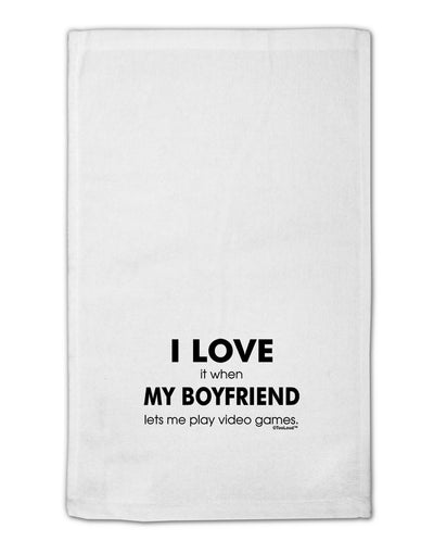 I Love My Boyfriend Videogames 11&#x22;x18&#x22; Dish Fingertip Towel-Fingertip Towel-TooLoud-White-Davson Sales