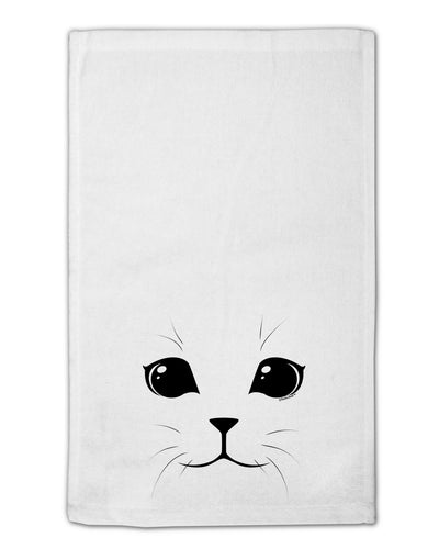 Cute Cat Face 11&#x22;x18&#x22; Dish Fingertip Towel by TooLoud-Fingertip Towel-TooLoud-White-Davson Sales