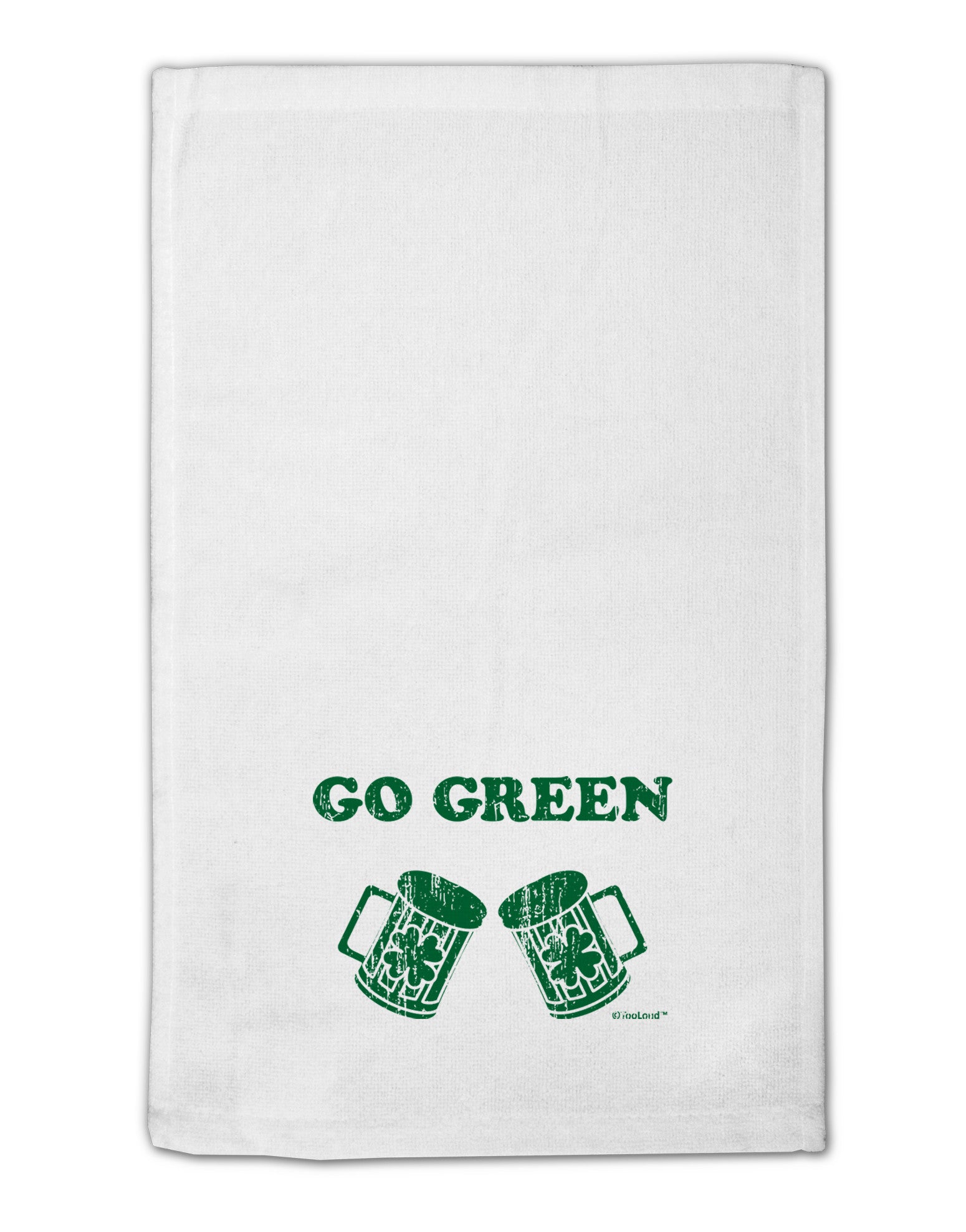 Go Green - St. Patrick's Day Green Beer 11&#x22;x18&#x22; Dish Fingertip Towel by TooLoud-Fingertip Towel-TooLoud-White-Davson Sales