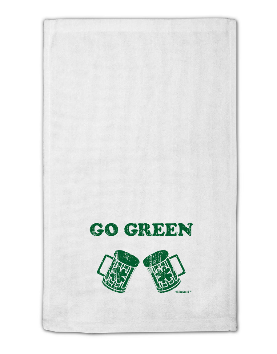 Go Green - St. Patrick's Day Green Beer 11&#x22;x18&#x22; Dish Fingertip Towel by TooLoud-Fingertip Towel-TooLoud-White-Davson Sales