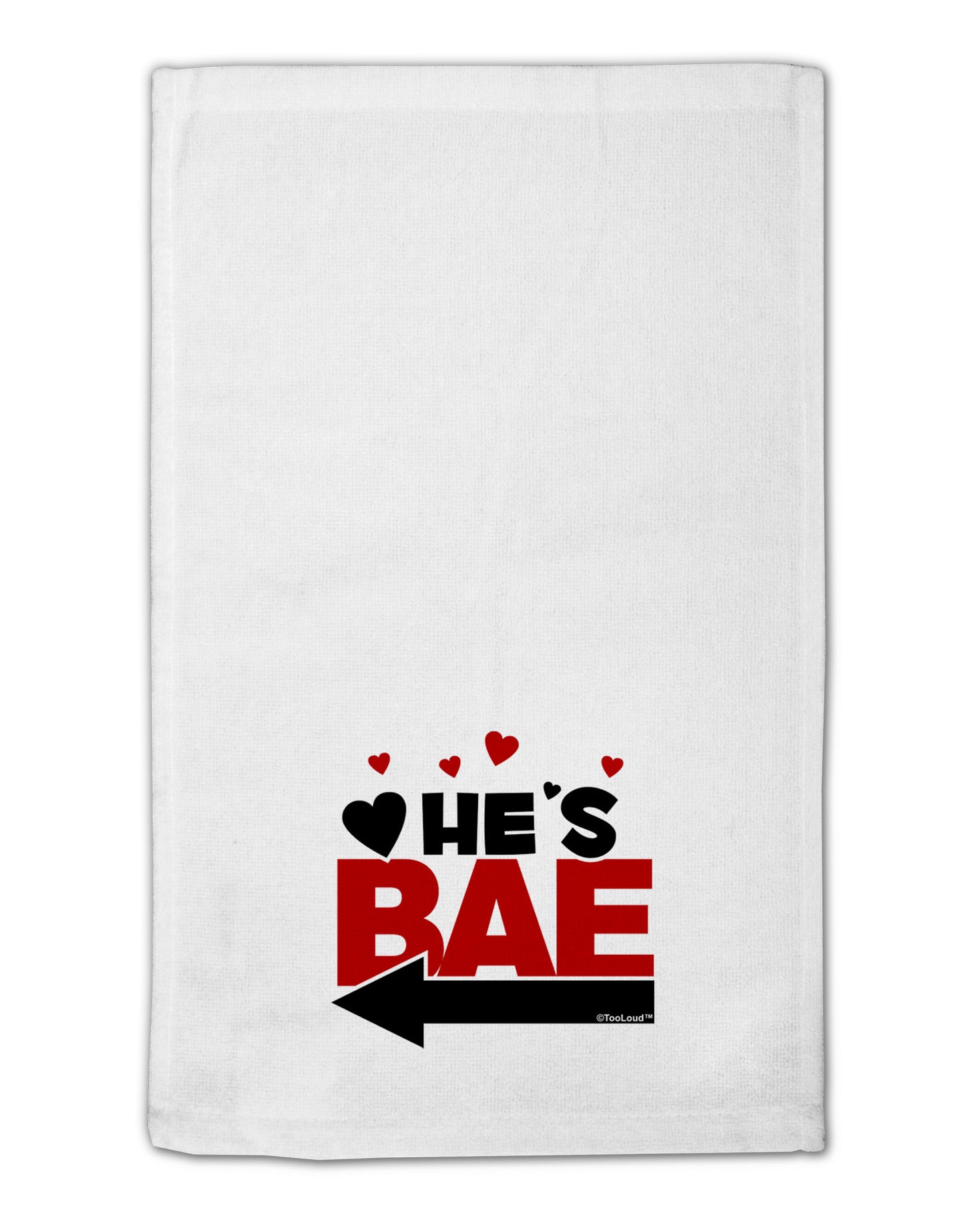 He's BAE - Left Arrow 11&#x22;x18&#x22; Dish Fingertip Towel-Fingertip Towel-TooLoud-White-Davson Sales